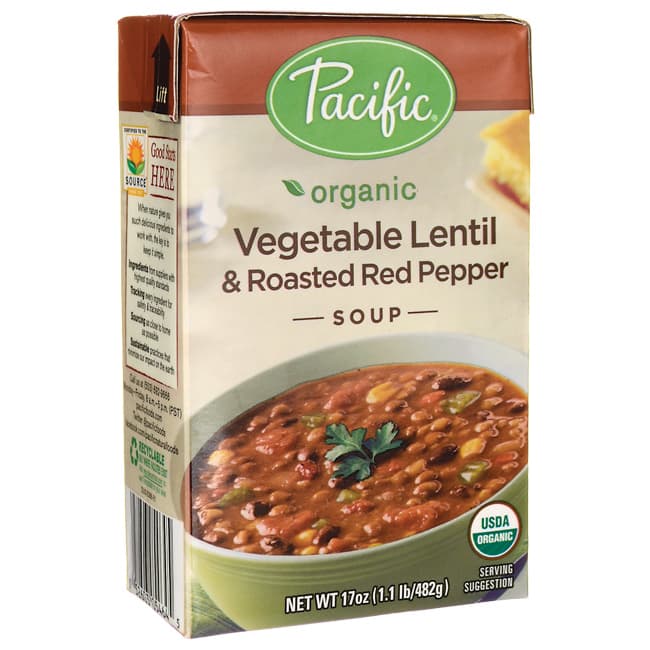 Pacific Natural Foods Organic Vegetable Lentil & Roasted Red Pepper ...