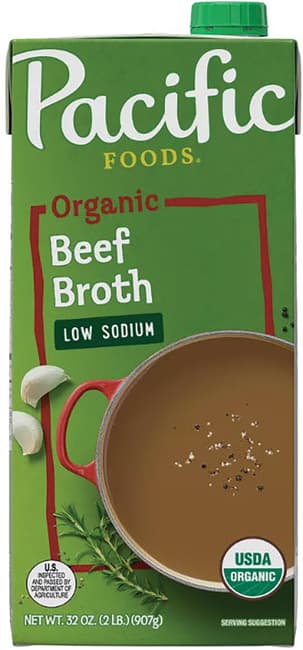 Pacific Natural Foods Organic Beef Broth - Low Sodium 32 fl oz (946 mL ...