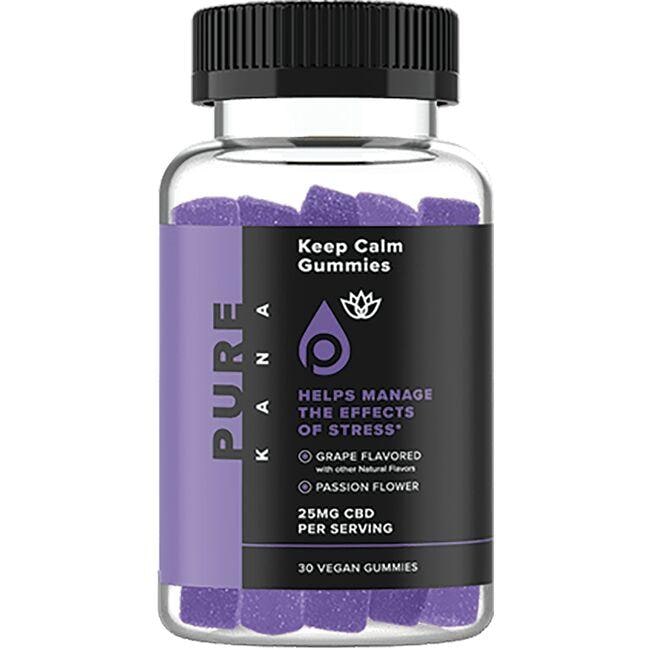 Purekana Cbd Keep Calm Gummies - Grape Supplement Vitamin | 25 mg | 30 Gummies
