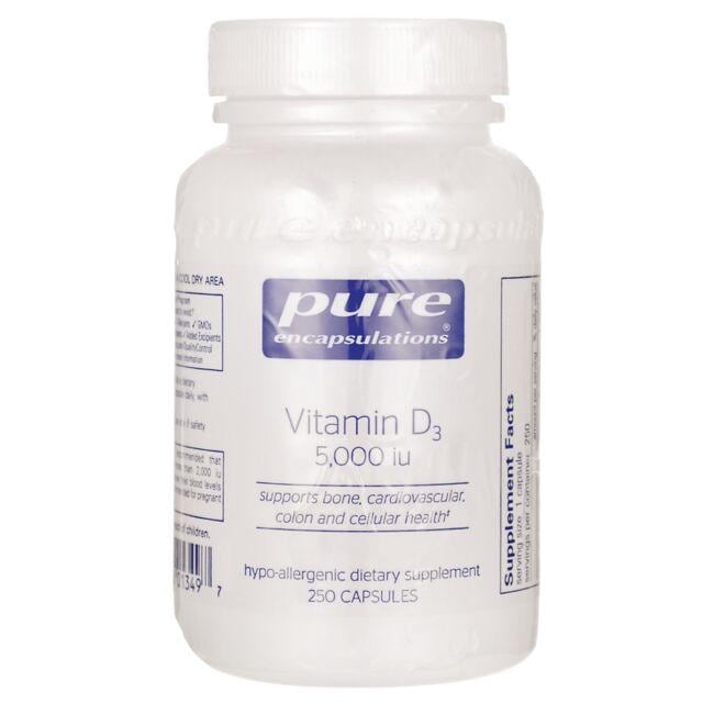 Pure Encapsulations Vitamin D3 | 5000 Iu | 250 Veg Caps