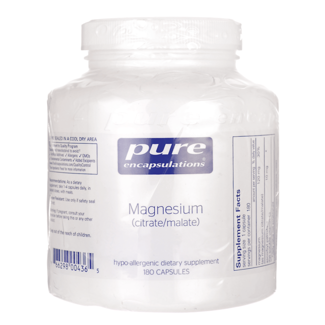 Pure Encapsulations Magnesium (citrate/malate) 180 Veg Caps Swanson