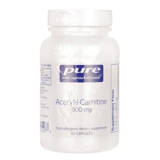 Pure Encapsulations Acetyl-L-Carnitine Supplement Vitamin 500 mg 60 Veg Caps