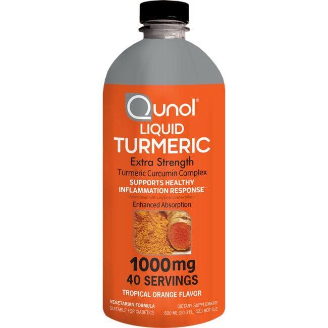 Qunol Liquid Turmeric Extra Strength - Tropical Orange Vitamin | 1000 mg 20.3 fl oz Liquid