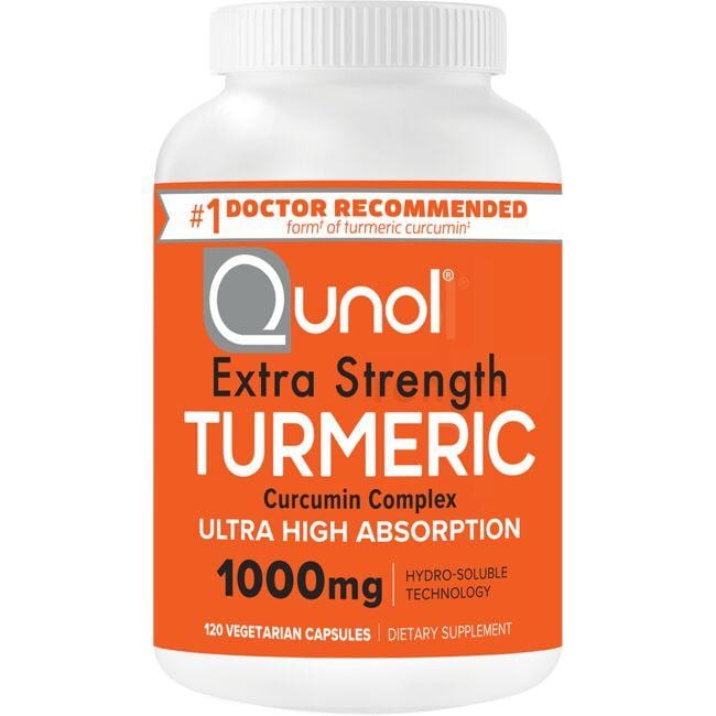 Qunol Extra Strength Turmeric Curcumin Complex Vitamin 1000 mg 120 Veg Caps