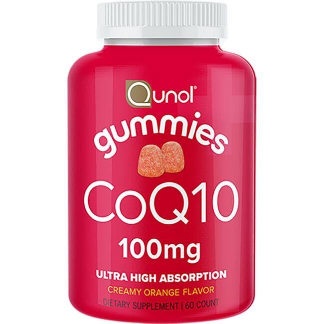Qunol Coq10 Gummies - Creamy Orange Supplement Vitamin | 100 mg | 60 Gummies