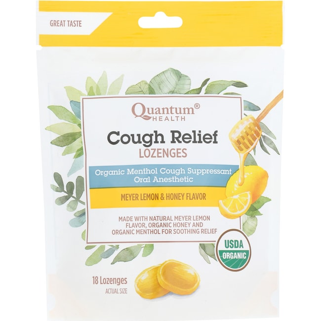 Леденцы от кашля Quantum Health - Meyer Lemon & Honey 18 унций