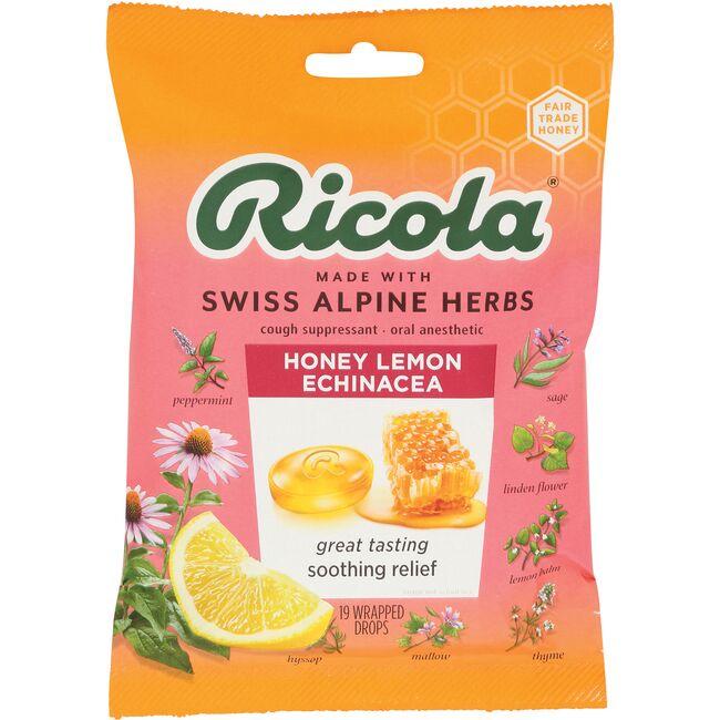 Ricola Cough Suppressant Throat Dops - Honey Lemon with Echinacea 19 ct