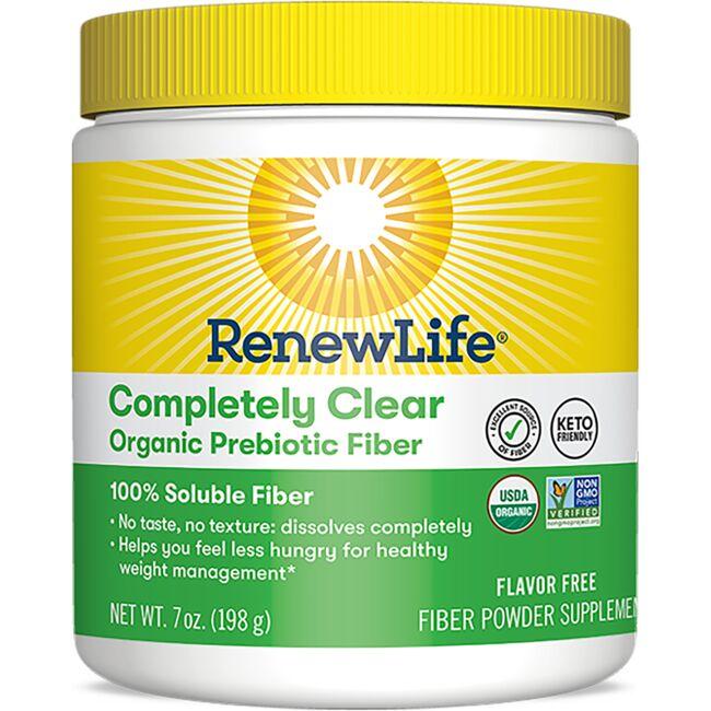 Renew Life Completely Clear Organic Prebiotic Fiber Supplement Vitamin | 7 oz Powder | Probiotics