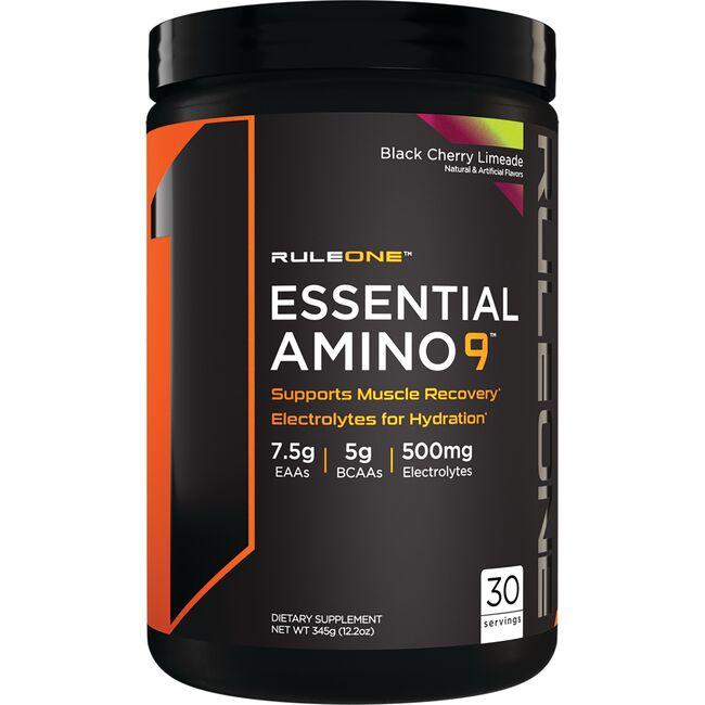 Rule One Essential Amino 9 - Black Cherry Limeade Supplement Vitamin | 12.2 oz Powder