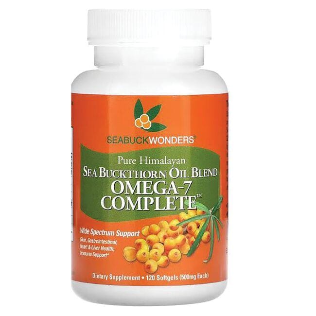 SeabuckWonders Sea Buckthorn Omega-7 Complete Supplement Vitamin 500 mg 120 Soft Gels
