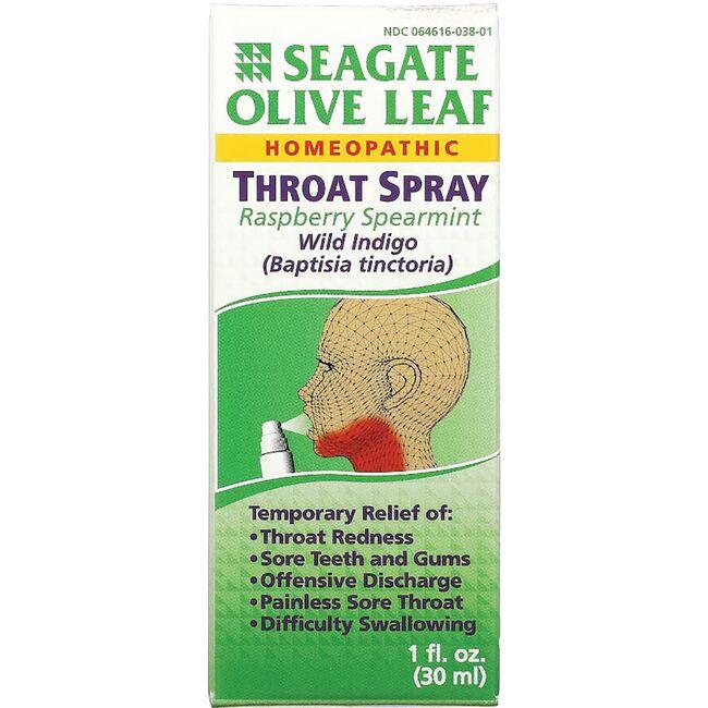 Seagate Olive Leaf Throat Spray Rasp/Spearmint 1 fl oz Liquid