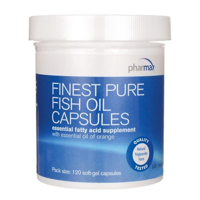 Pharmax Finest Pure Fish Oil with Essential of Orange Supplement Vitamin | 120 Soft Gels
