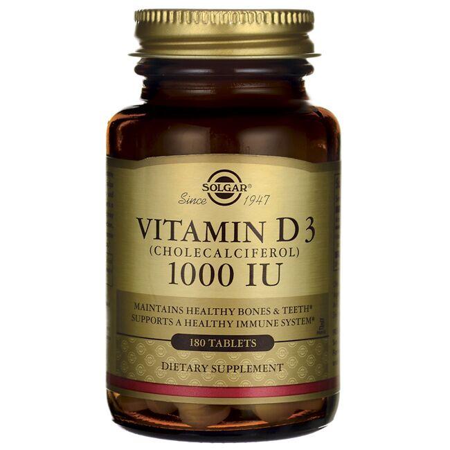 Solgar Vitamin D3 (Cholecalciferol) 1000 Iu 1000 Iu 180 Tabs