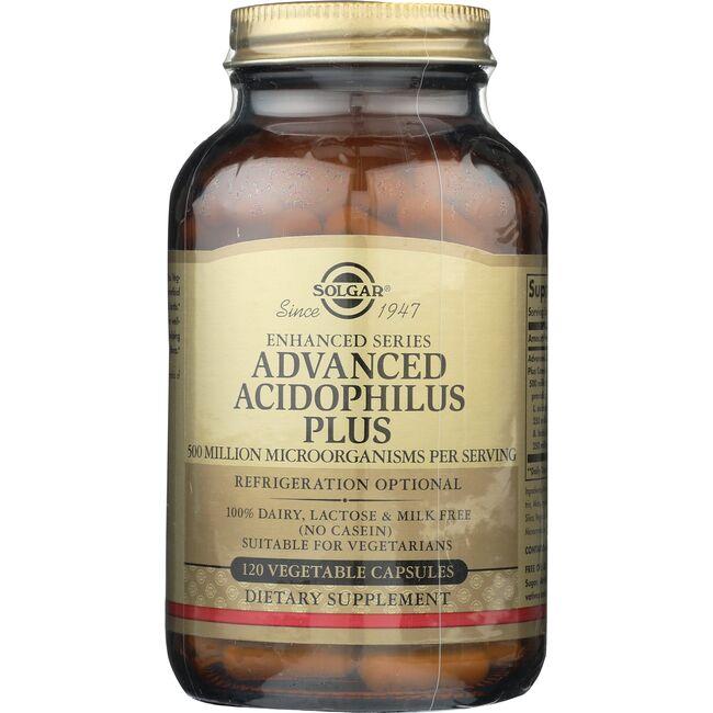 Solgar Advanced Acidophilus Plus Supplement Vitamin | 500 Million CFU | 120 Veg Caps | Probiotics