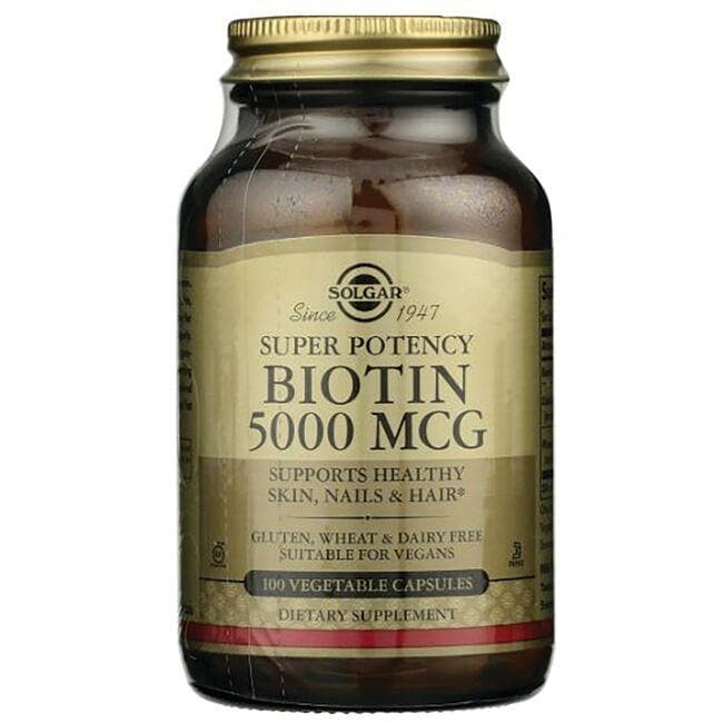 Solgar Biotin Vitamin 5000 mcg 100 Veg Caps