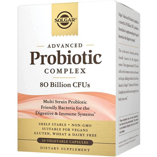 Solgar Advanced Probiotic Complex Supplement Vitamin | 80 Billion CFU | 30 Veg Caps