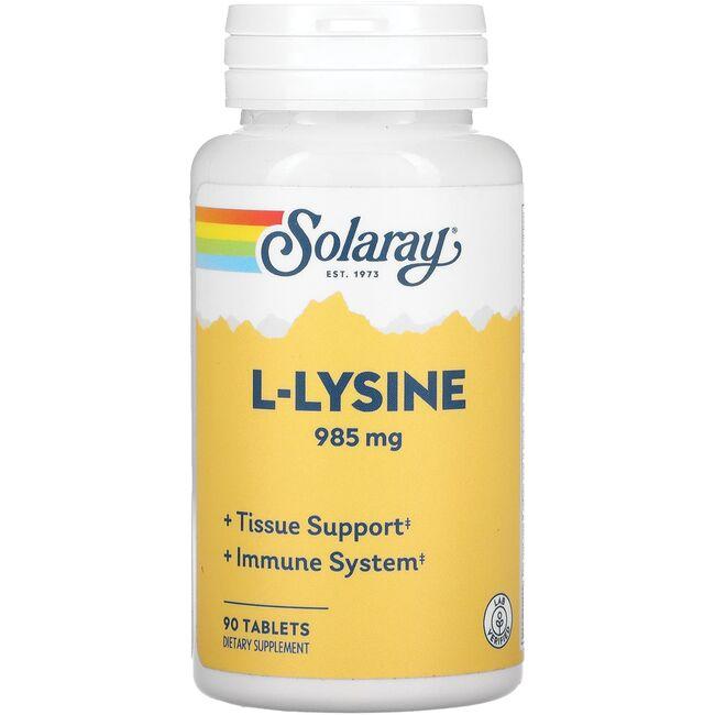 Solaray L-Lysine Free Form Supplement Vitamin 1000 mg 90 Tabs