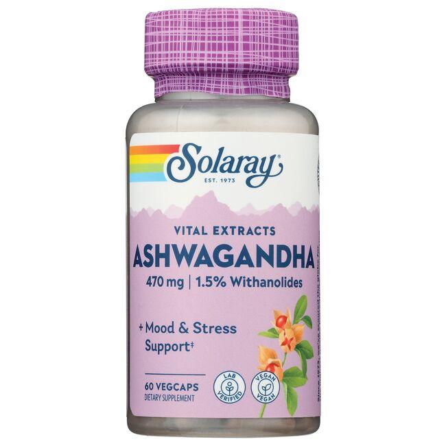Solaray Vital Extracts Ashwagandha Vitamin | 470 mg | 60 Veg Caps