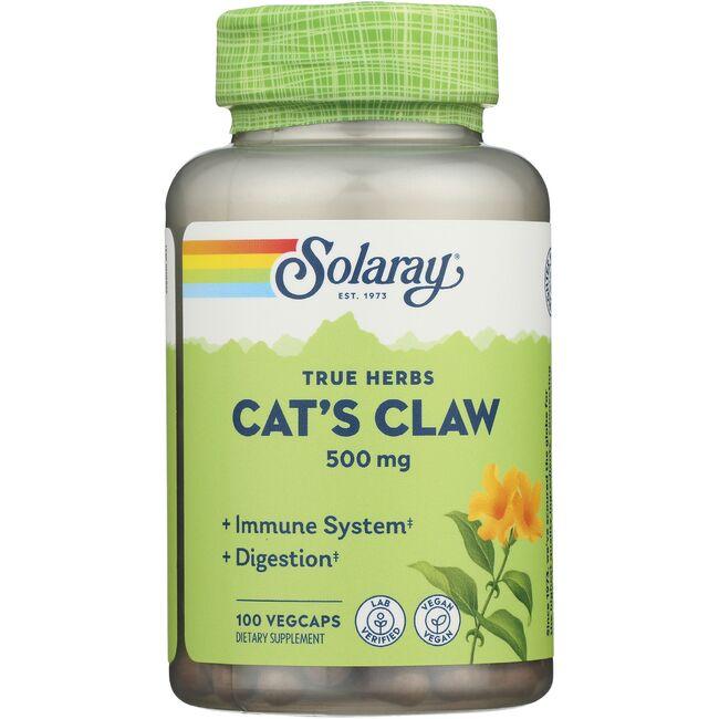 Solaray True Herbs Cats Claw Vitamin | 500 mg | 100 Veg Caps