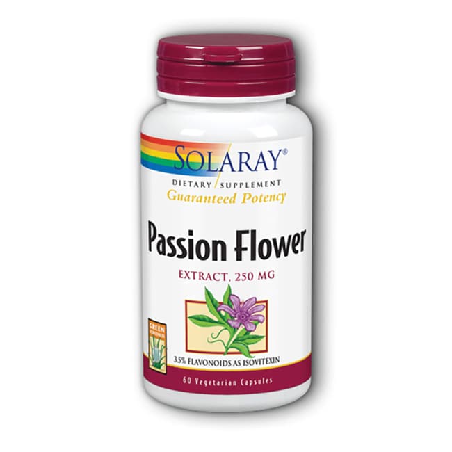 Воздушный экстракт Solaray Passion Flower, 60 вег. Капсул