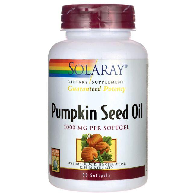 Solaray Pumpkin Seed Oil Supplement Vitamin 1000 mg 90 Soft Gels