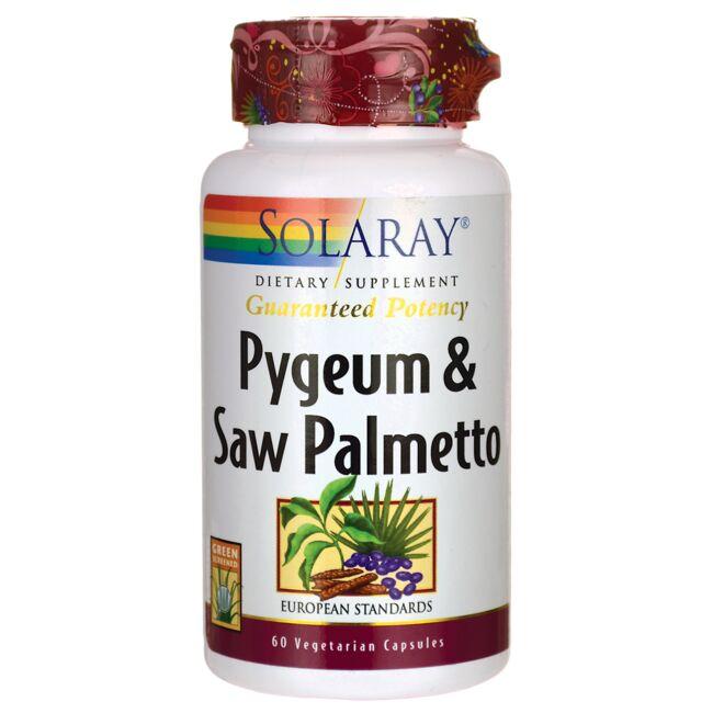 Solaray Pygeum & Saw Palmetto Vitamin 60 Veg Caps Prostate Health