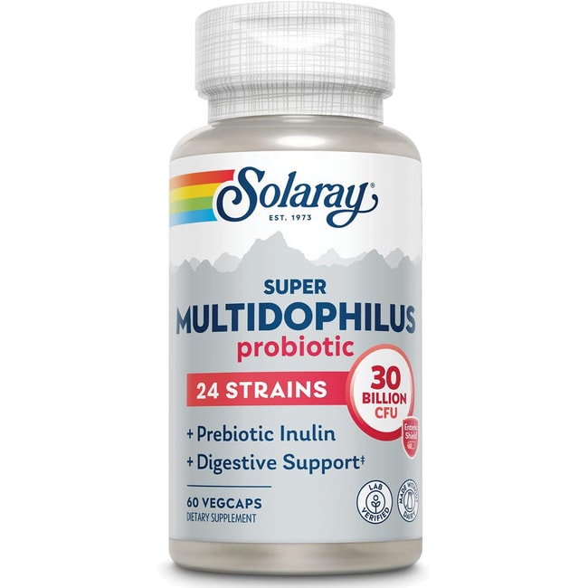 Solaray Super Multidophilus Пробиотик 30 миллиардов КОЕ 60 растительных капсул
