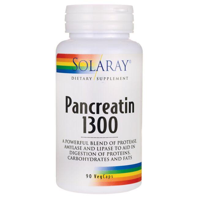 Solaray Pancreatin 1300 Supplement Vitamin | 90 Veg Caps