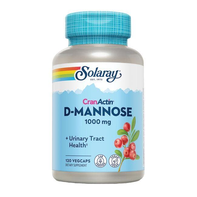 Solaray Cranactin D-Mannose Supplement Vitamin | 1000 mg | 120 Veg Caps