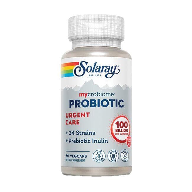 Solaray Mycrobiome Probiotic Urgent Care Supplement Vitamin | 100 Billion CFU | 30 Veg Caps