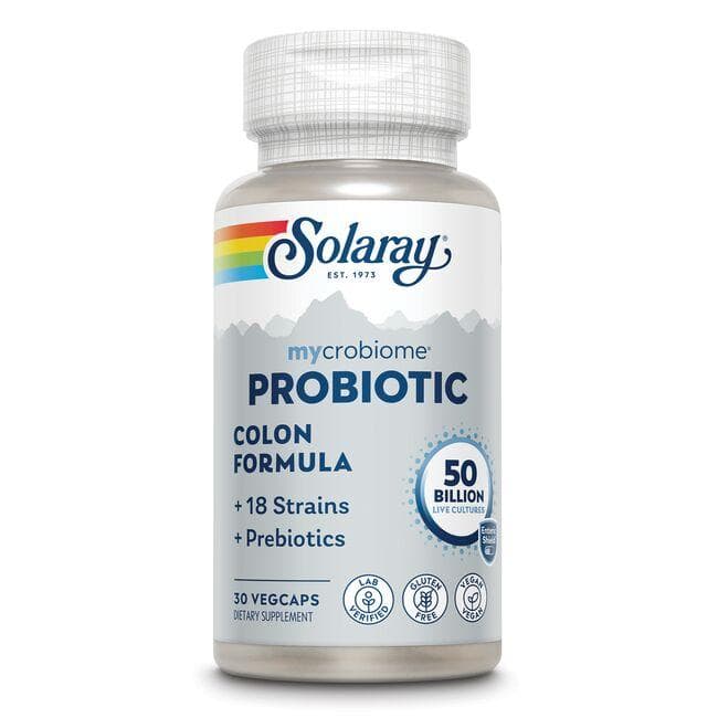 Solaray Mycrobiome Probiotic Colon Formula Supplement Vitamin | 50 Billion CFU | 30 Veg Caps