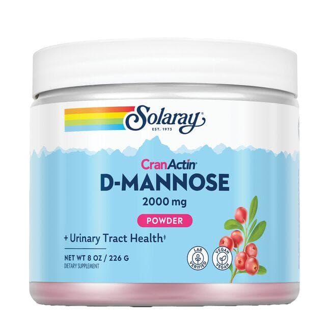 Solaray Cranactin D-Mannose Supplement Vitamin | 2000 mg | 8 oz Powder