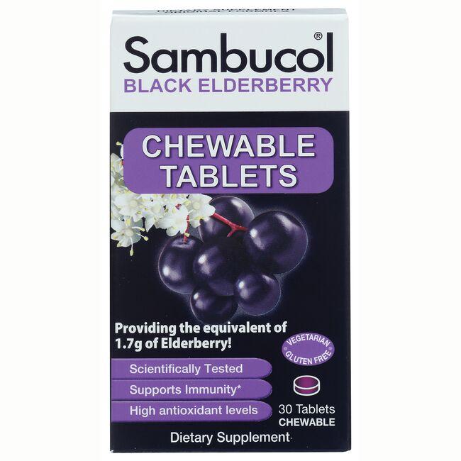 Sambucol Black Elderberry Original Chewable Tablets Vitamin 30 Chewables
