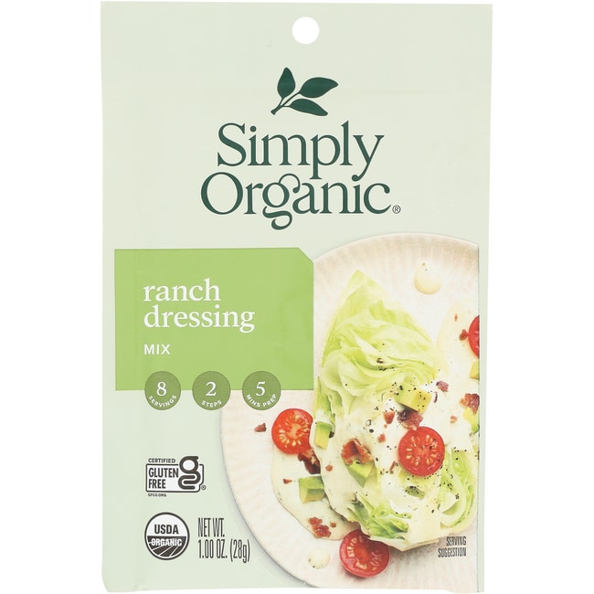 Смесь для приправы Simply Organic Ranch, 1,00 унции, упаковка