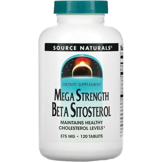 Source Naturals Mega Strength Beta Sitosterol Supplement Vitamin | 375 mg | 120 Tabs