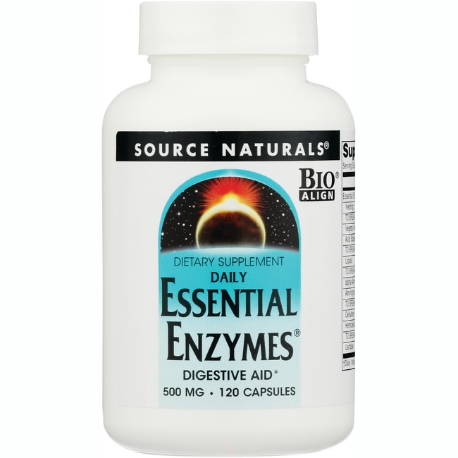Source Naturals Daily Essential Enzymes 500 mg 120 Caps