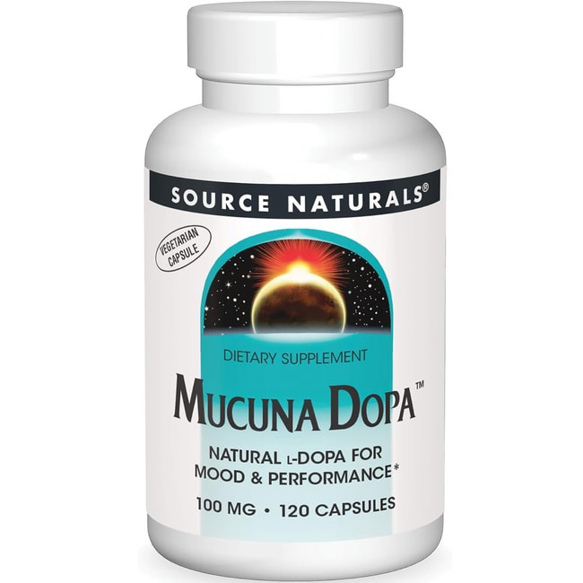 Source Naturals Мукуна Допа, 100 мг, 60 растительных капсул