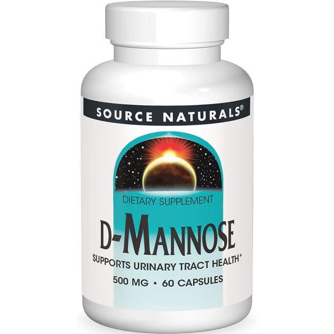 Source Naturals D-Mannose Supplement Vitamin | 500 mg | 60 Caps