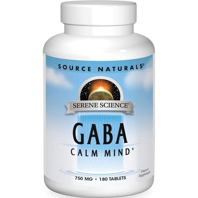 Source Naturals Serene Science Gaba Supplement Vitamin | 750 mg | 180 Tabs