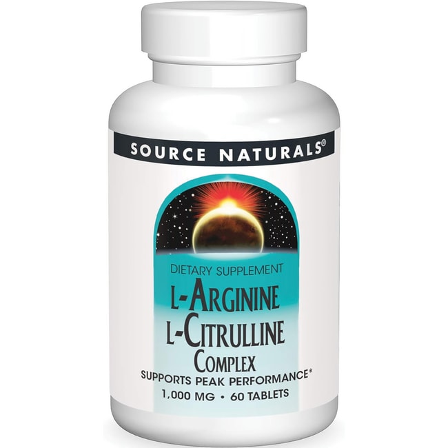 Source Naturals L-аргинин L-цитруллиновый комплекс 60 таблеток