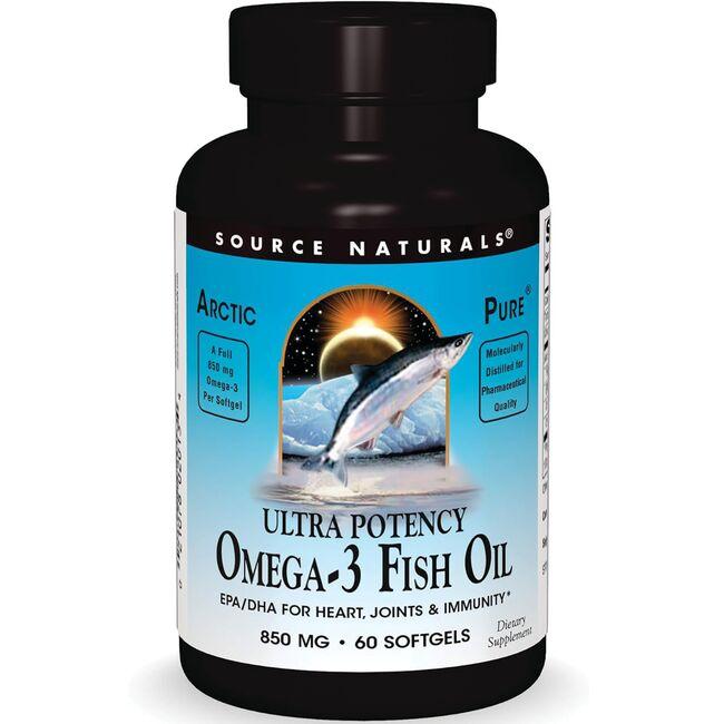 Source Naturals Arctic Pure Ultra Potency Omega-3 Fish Oil Supplement Vitamin | 60 Soft Gels