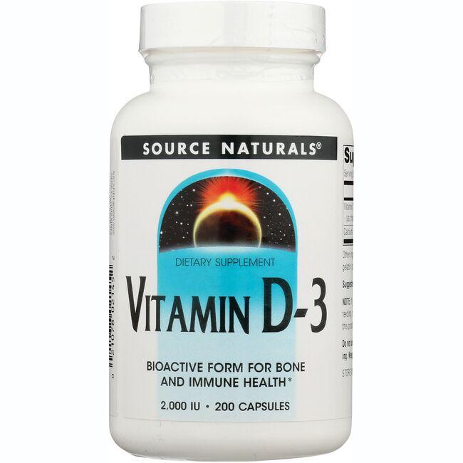 Source Naturals Vitamin D-3 | 50 mcg | 200 Caps