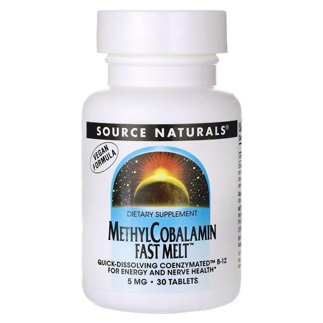 Source Naturals Methylcobalamin Fast Melt Vitamin | 5 mg | 30 Tabs