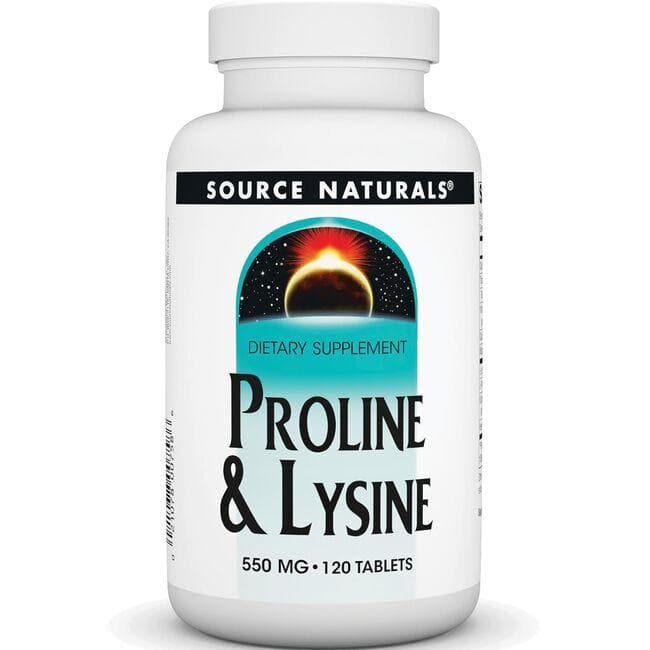 Source Naturals L-Lysine L-Proline Vitamin | 120 Tabs