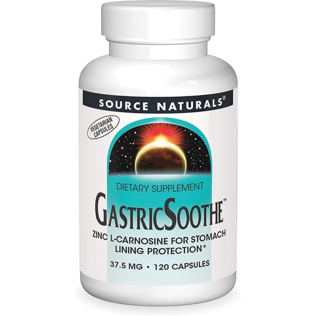 Source Naturals GastricSoothe Zinc LCarnosine 37.5 mg 120 Veg Caps
