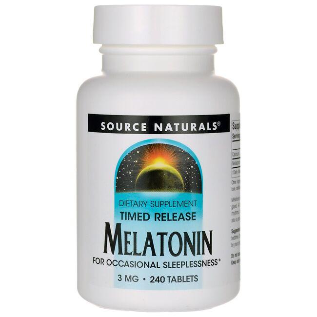 Source Naturals Timed Release Melatonin Supplement Vitamin 3 mg 240 Tabs