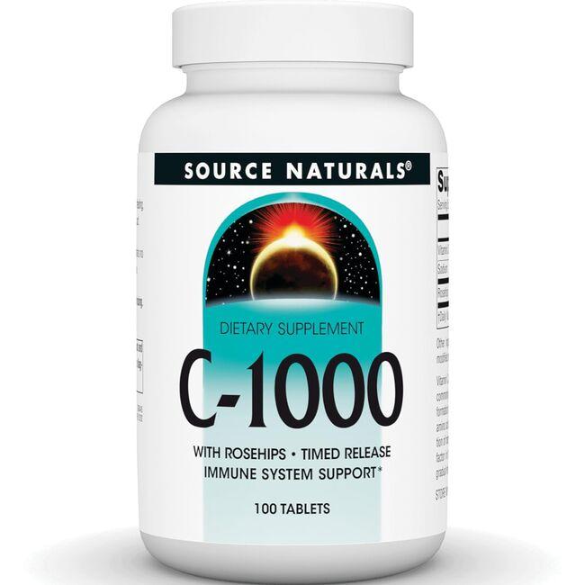 Source Naturals C-1000 with Rosehips - Timed Release Vitamin 1000 mg 100 Tabs Vitamin C