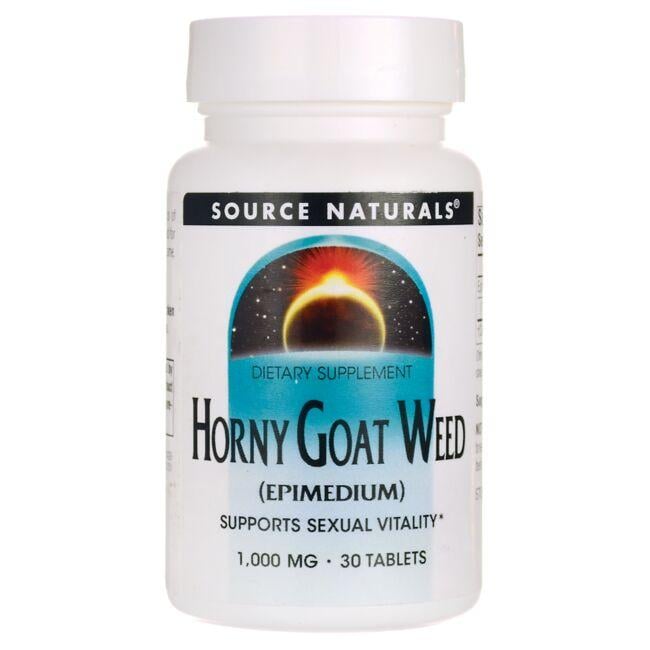 Source Naturals Horny Goat Weed Vitamin | 1000 mg | 30 Tabs | Sexual Health Support