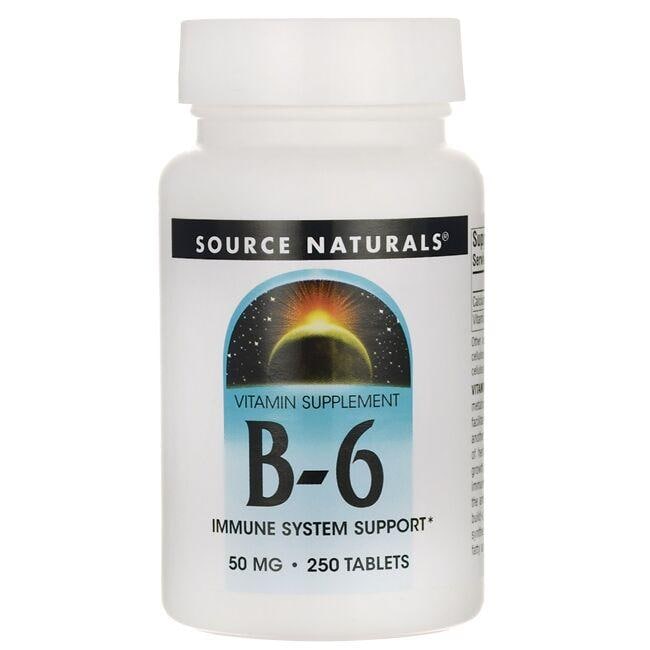 Source Naturals B-6 Vitamin | 50 mg | 250 Tabs