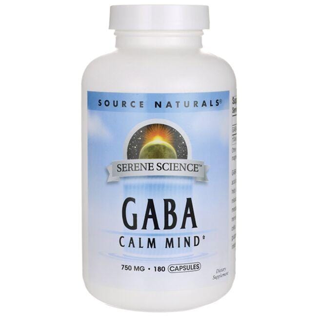 Source Naturals Serene Science Gaba Calm Mind Supplement Vitamin | 750 mg | 180 Caps